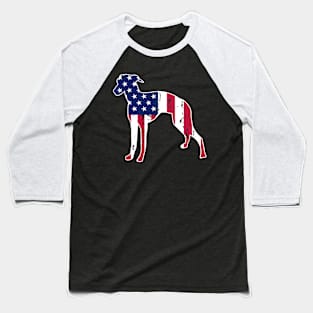 Italian Greyhound Dog Lovers American Flag 4th of July Gift Baseball T-Shirt